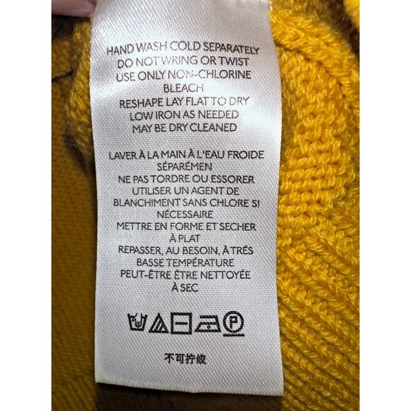 Anthropologie Sweater Maeve Womens Mustard Yellow Wool Blend Sweater 1XL - Picture 5 of 7